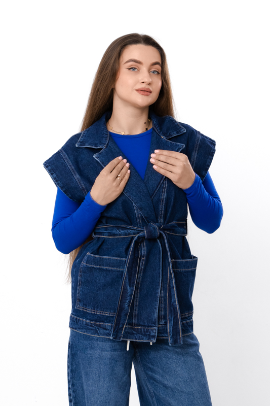 Жилетка жіноча з поясом